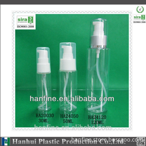 2015 New design Round plastic bottle for cosmetics/30M-200mlL/factory price